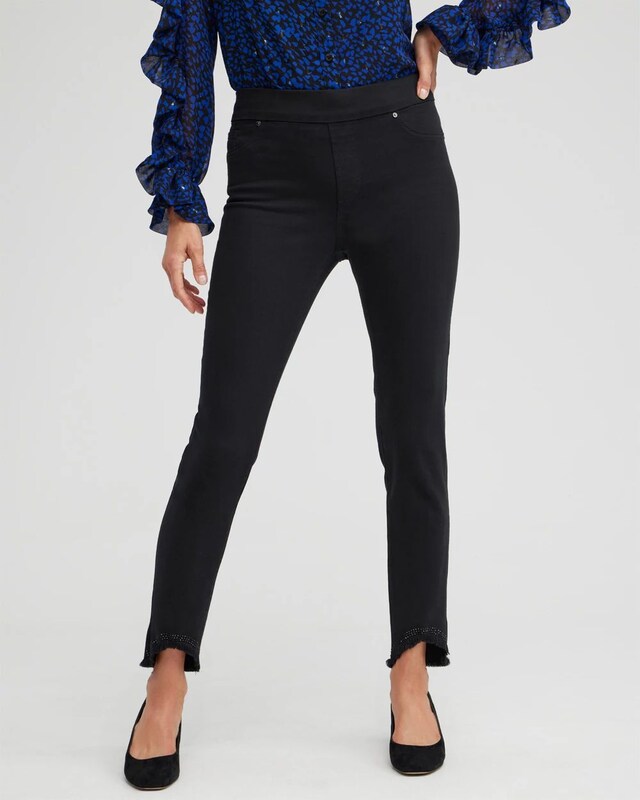 Embellished Tulip Hem Pull-on Jeggings - image 1